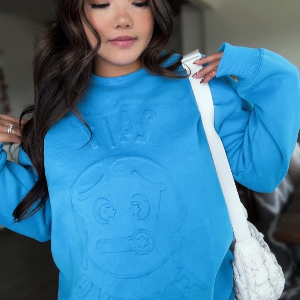 Blue Graphic Sweatshirt